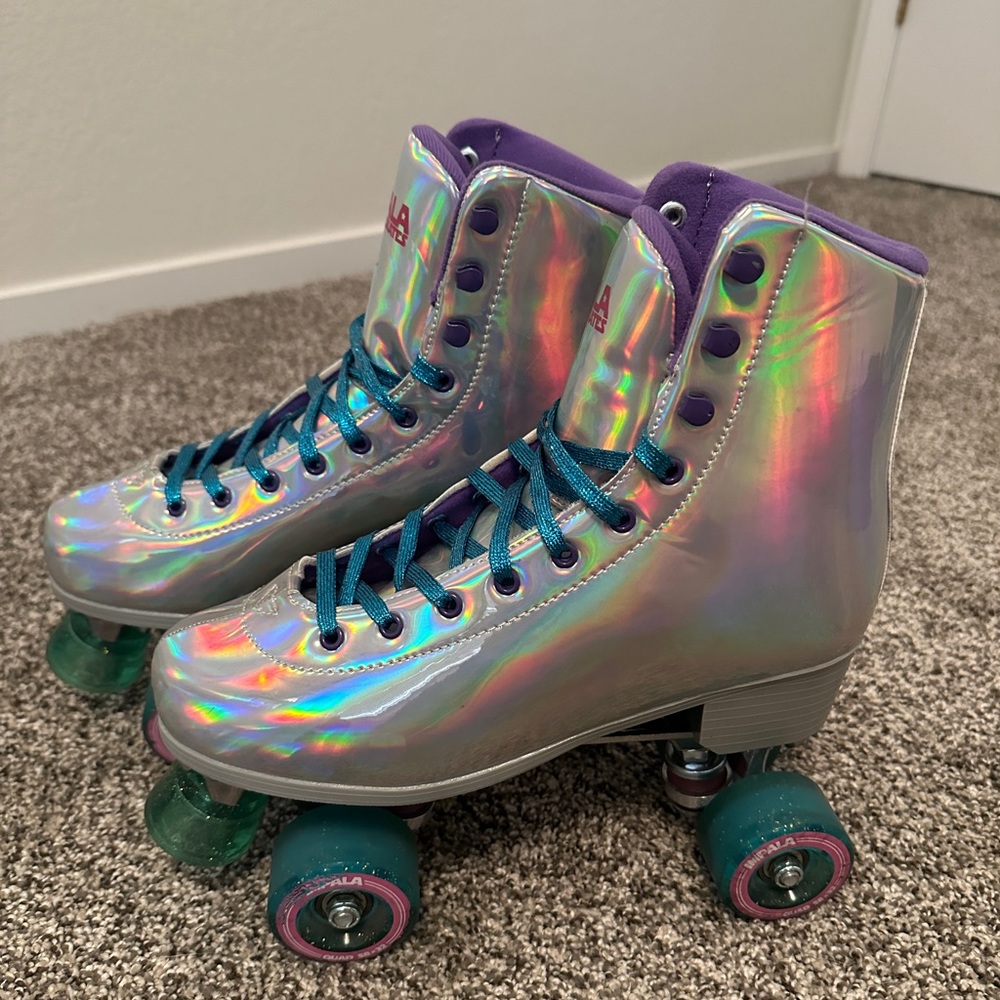 IMPALA Quad Roller Skates • Size 11 • Holographic Silver